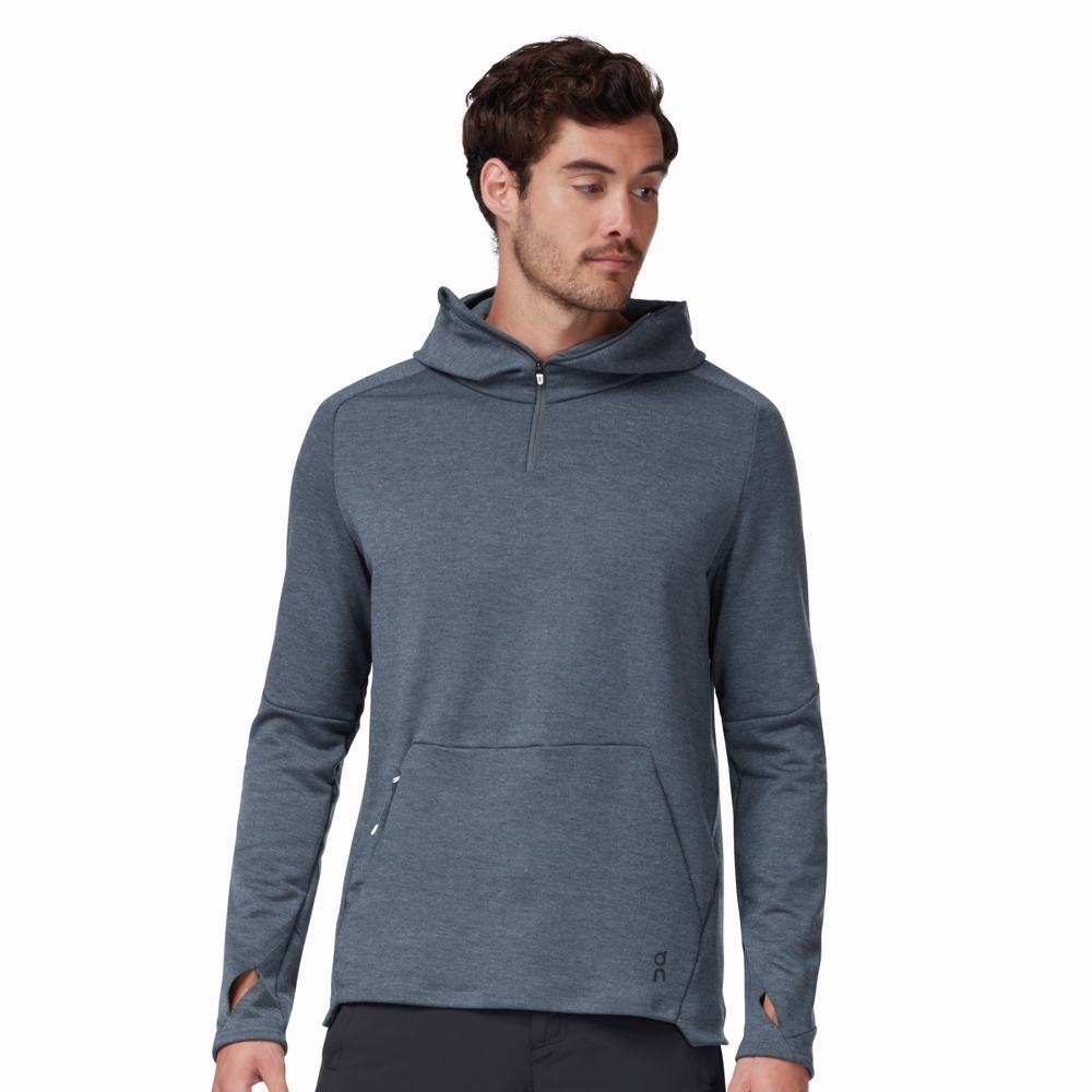 On Running Hoodie 1 Miesten Huppari Harmaat | Suomi-26789