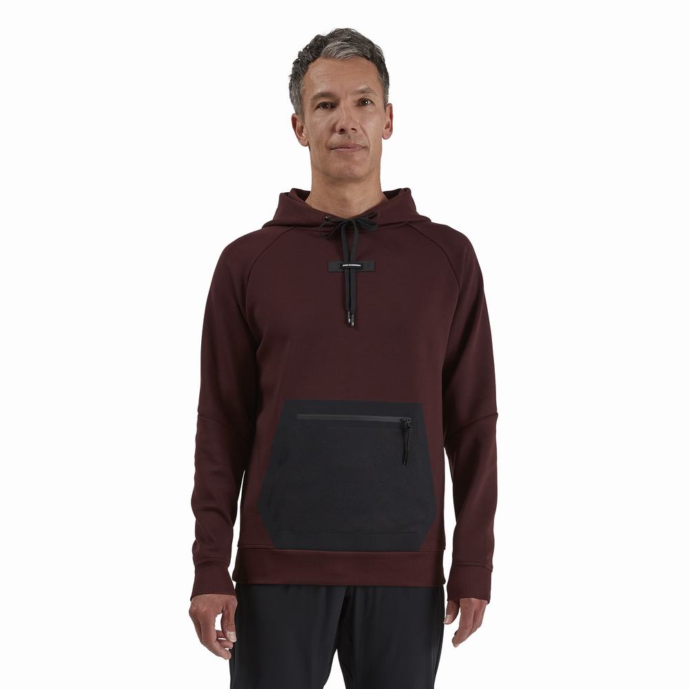 On Running Hoodie 2 Miesten Huppari Viininpunainen | Suomi-59342