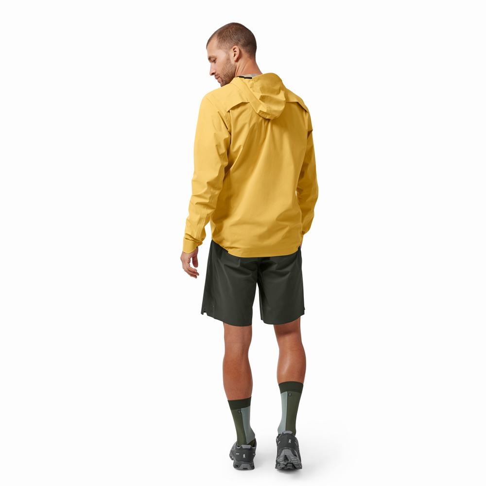 On Running Waterproof Anorak Miesten Takit Sinapinkeltainen | Suomi-70583