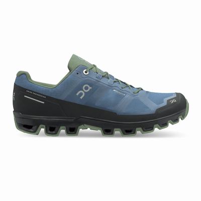 On Running Cloudventure Waterproof 2 Miesten Vaelluskengät Sininen Vihreä | Suomi-71342