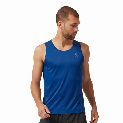 On Running Tank-T Miesten Hihaton Paita Indigo Mustat | Suomi-65709